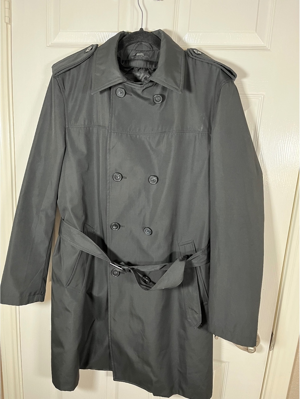 Claiborne rain trench coat fully lined women’s xl black goth